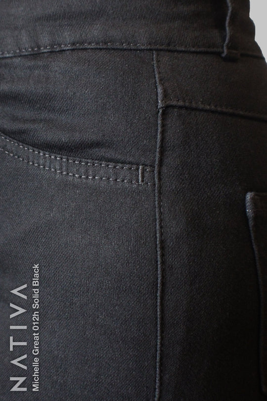 SUPER SKINNY JEANS, MICHELLE GREAT 012H BLACK, Talle Alto. Moldeador. Cuatro Estaciones. Tecnología No Stress®